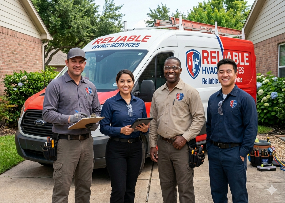 Air Heat North Texas service vehicle covering Dallas County and surrounding areas